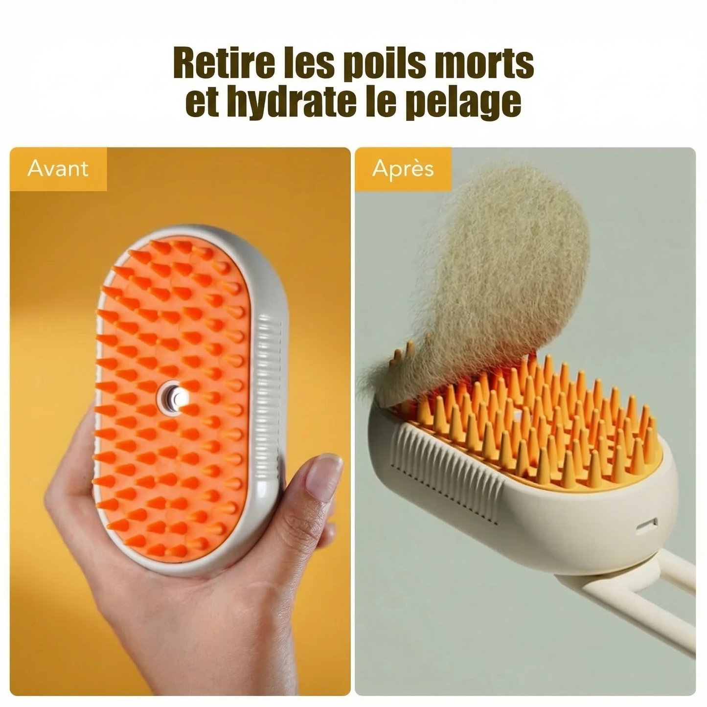 Mew Brush - Brosse Vapeur pour Chats & Chiens